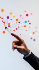 Fototapete - Neurodiverse Innovation Interactive Data Visualization Mapping Collaborative Network Insights with Vibrant Connectivity - Transformative Digital Strategy for Next-Gen Business Intelligence