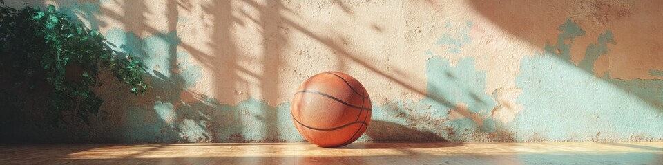 Poster - Urban Minimalist Basketball Narrative Cinematic Sports Anticipation with Soft Light Aesthetic, Mood-Driven Visual Storytelling for Athletic Brand Marketing