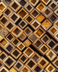 Aufkleber - Geometric Storytelling Sustainable Memory Tokens in Golden Precision - Innovative Design Archiving for Digital Transformation Strategies