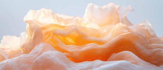Aufkleber - Ethereal Golden Sunrise Abstraction Fluid Organic Textures Revealing Luxe Wellness Aesthetic in Soft Gradient Ocean-Inspired Minimalist Design