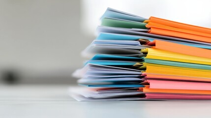 Leinwandbilder - Chromatic Workflow Optimization Minimalist Document Batching System Showcasing Productivity, Digital Transformation, and Systematic File Management for Modern Enterprises