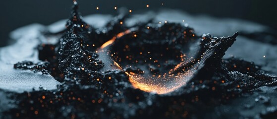 Aufkleber - Elemental Data Visualization Cyberpunk-Inspired Dynamic Liquid Metal Flow Dynamics Revealing Transformative Digital Innovation and Technological Performance Metrics