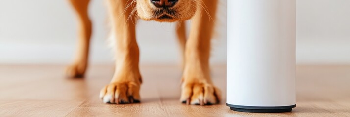 Aufkleber - Smart Pet Care Revolution AI-Powered Automated Feeding Station for Modern Pet Owners - Minimalist Home Tech Enhancing Animal Wellness and Interactive Lifestyle