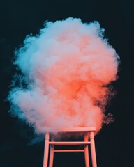 Poster - Color Cloud Ethereal Cinematic Gradient Smoke Art Visualization - Immersive Digital Design and Creative Visual Storytelling Concept