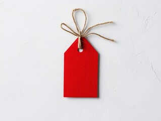 Poster - Minimalist Vibrant Red Sale Tag Dynamic Retail Storytelling for Digital Marketing, E-Commerce Branding and Sustainable Pricing Strategies