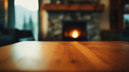 Aufkleber - Hygge Workspace Evolution Minimal Teak Surface Meets Remote Work Aesthetics - Cozy Productivity in Sustainable Design for Digital Professionals