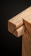 Aufkleber - Artisan Precision Woodworking Minimalist Dovetail Joint Showcasing Sustainable Craftsmanship in Luxury Furniture Design - Architectural Woodwork Innovation