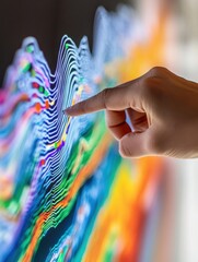 Fototapete - Digital Transformation Insights Immersive Data Visualization for Gen Z Analytics Professionals - Interactive Performance Metrics and AI-Driven Strategic Planning