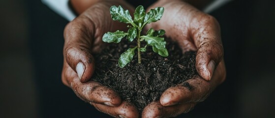 Aufkleber - National That Sucks Day Sustainable Growth Narrative - Eco-Empowerment Through Nurturing Hands, Green Investment Symbolism for Corporate Transformation
