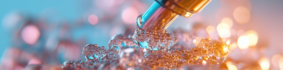 Poster - Luminous Perfume Day Elegance Interactive Digital Fragrance Exploration in Iridescent Macro Liquid Design - Sensory Tech Innovation for Modern Scent Enthusiasts