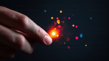 Aufkleber - Luminous Tech Innovation Interactive Digital Spark Visualizing Quantum Computing, AI Connectivity, and Immersive User Experience in Next-Gen Technological Interface Design