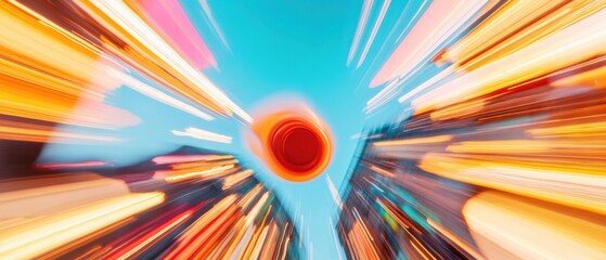 Poster - Quantum Velocity Radiant Energy Burst Visualizing Digital Transformation, Hypermodern Motion Design and Innovative Tech Acceleration
