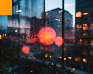 Poster - Urban Luminescence Atmospheric Bokeh Cityscape Exploring Emotional Depth in Modern Urban Design and Experiential Visual Storytelling