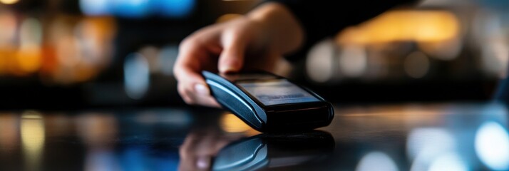 Poster - Seamless Urban Finance Next-Gen Contactless Payment Experience - Millennial Digital Transaction Technology in Modern Hospitality Environment
