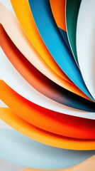 Fototapete - Dynamic Fluid Design Vibrant Curved Color Spectrum Visualization Revealing Innovation, Digital Transformation, and Modern Creative Workflow Aesthetics