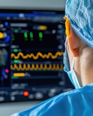 Poster - AI-Enhanced Medical Monitoring Cutting-Edge Digital Health Interface Visualizing Real-Time Patient Data with Advanced Predictive Analytics and Precision Healthcare Technology
