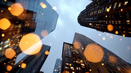Leinwandbilder - Urban Tech Horizon Immersive Futuristic Cityscape with Luminous Data Visualization - Next-Gen Investment Insights for Digital Transformation Strategies