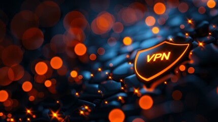 Poster - enhance your online security with a reliable vpn and protective digital shield