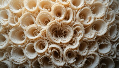 Poster - Intricate Pattern of Wood Shavings Forming Artistic Swirls and Curves