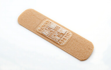 top view, band-aid bandage isolated on white background