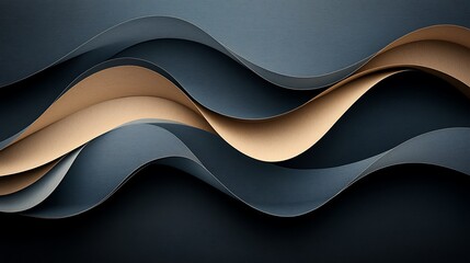 Poster - Abstract beige blue wave background texture