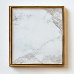 Poster - Elegant Gold Frame with Marble Pattern Fill, Perfect for Art Display and Home Decor Presentation.