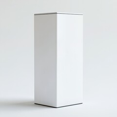 Poster - Minimalist Product Box Mockup: Clean White Packaging on White Background for Branding and Design Projects