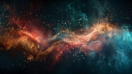 cosmic particles mingle in galaxy