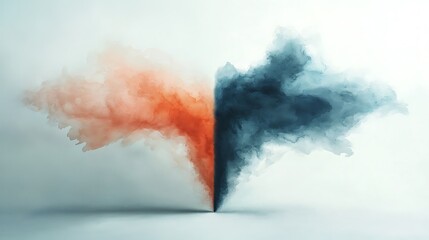 Poster - Abstract color smoke plumes contrast
