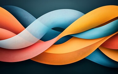 Poster - Abstract colorful ribbons