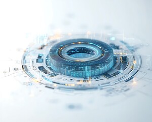 Poster - Abstract digital circuit, futuristic technology