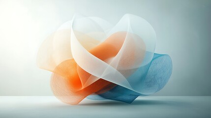 Poster - Abstract flowing fabric forms