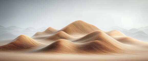 Poster - Abstract sandy hills minimalist landscape