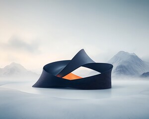 Poster - Abstract structure in a snowy landscape