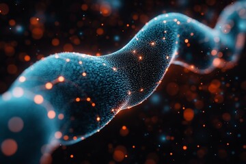 Wall Mural - abstract glowing particles spiral design