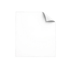 Poster - White paper curl. Blank page turning corner. Isolated transparent png image. Clean document. Paper mockup. Sheet with curved edge. Plain surface.
