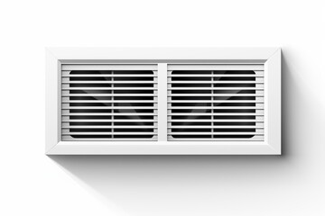 Poster - Minimalist design of an isolated window vent on a white background with sparse details
