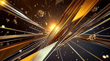 Leinwandbilder - Modern black 3D presentation background with soft highlights and stylish diagonal streaks.