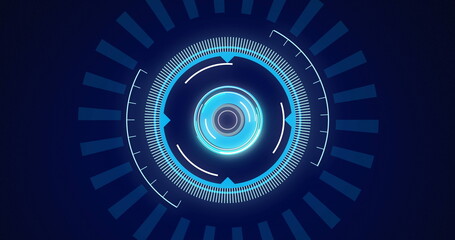 Poster - Image of scopes scanning and data processing on digital screen