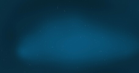 Poster - Digital image of white particles falling against blue background