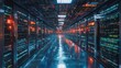 © YauheniB - Centro de datos, pasillo de servidores, tecnología moderna