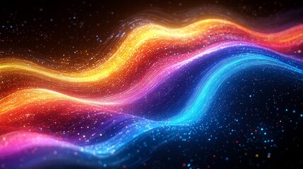 Wall Mural - a colorful abstract background with a black background