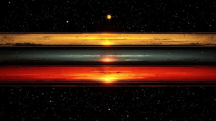 Wall Mural - a black background with a red, yellow, and blue stripe