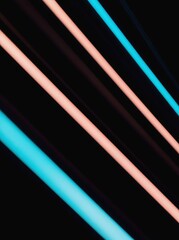 Poster - Vibrant abstraction featuring colorful light streaks against a dark background