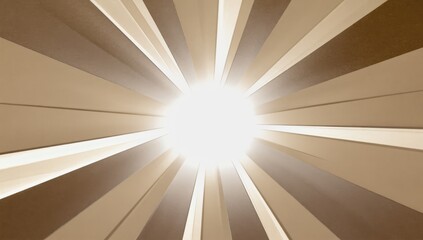 Poster - Abstract composition featuring rays of light converging toward a bright center in a geometric pattern