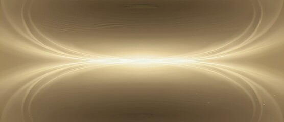 Poster - Abstract golden background with smooth flowing lines creating a sense of depth and light at the center