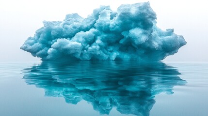 Wall Mural - a large iceberg floating in the middle of the ocean