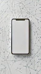 Poster - Sleek device with a blank screen on intricate backdrop, embodying modern technology and digital design.
