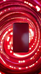 Poster - Red Smartphone with Light Ring