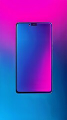 Poster - Sleek modern smartphone device against a vibrant gradient backdrop. Minimalist design.